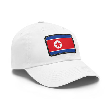 Flag Village North Korea Flag Hat Cap with Leather Patch