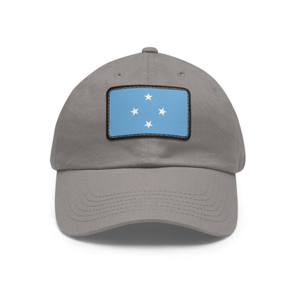 Flag Village Micronesia Flag Hat Cap with Leather Patch