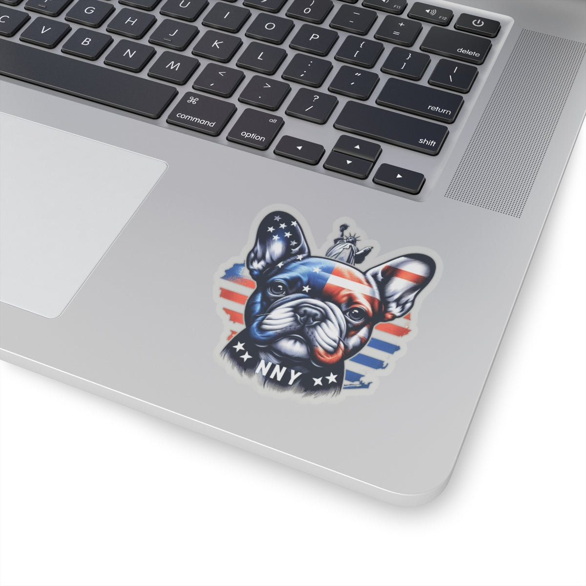 Flag Village USA Flag with French Bulldog Sticker 2", 3", 4", 6" USA0001