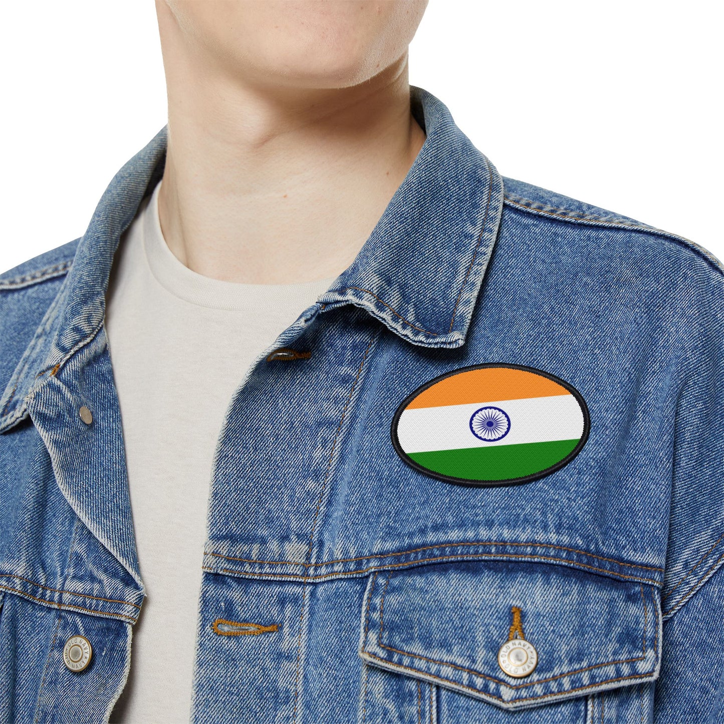 Flag Village India Flag Embroidery Iron-On Patches