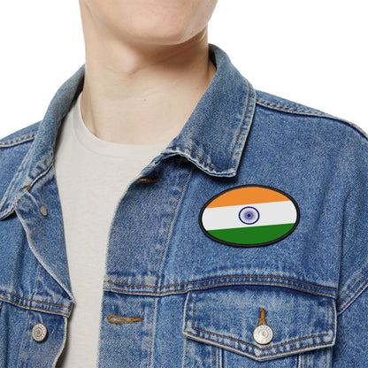 Flag Village India Flag Embroidery Iron-On Patches