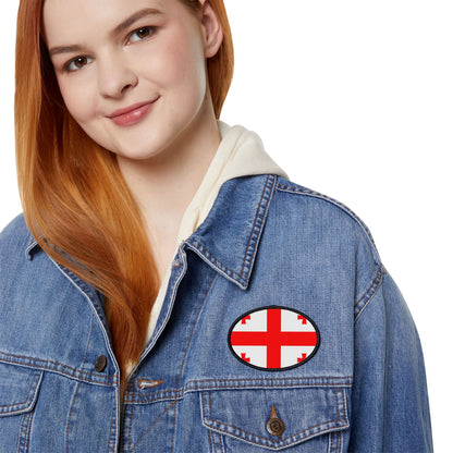 Flag Village Georgia Flag Embroidery Iron-On Patches