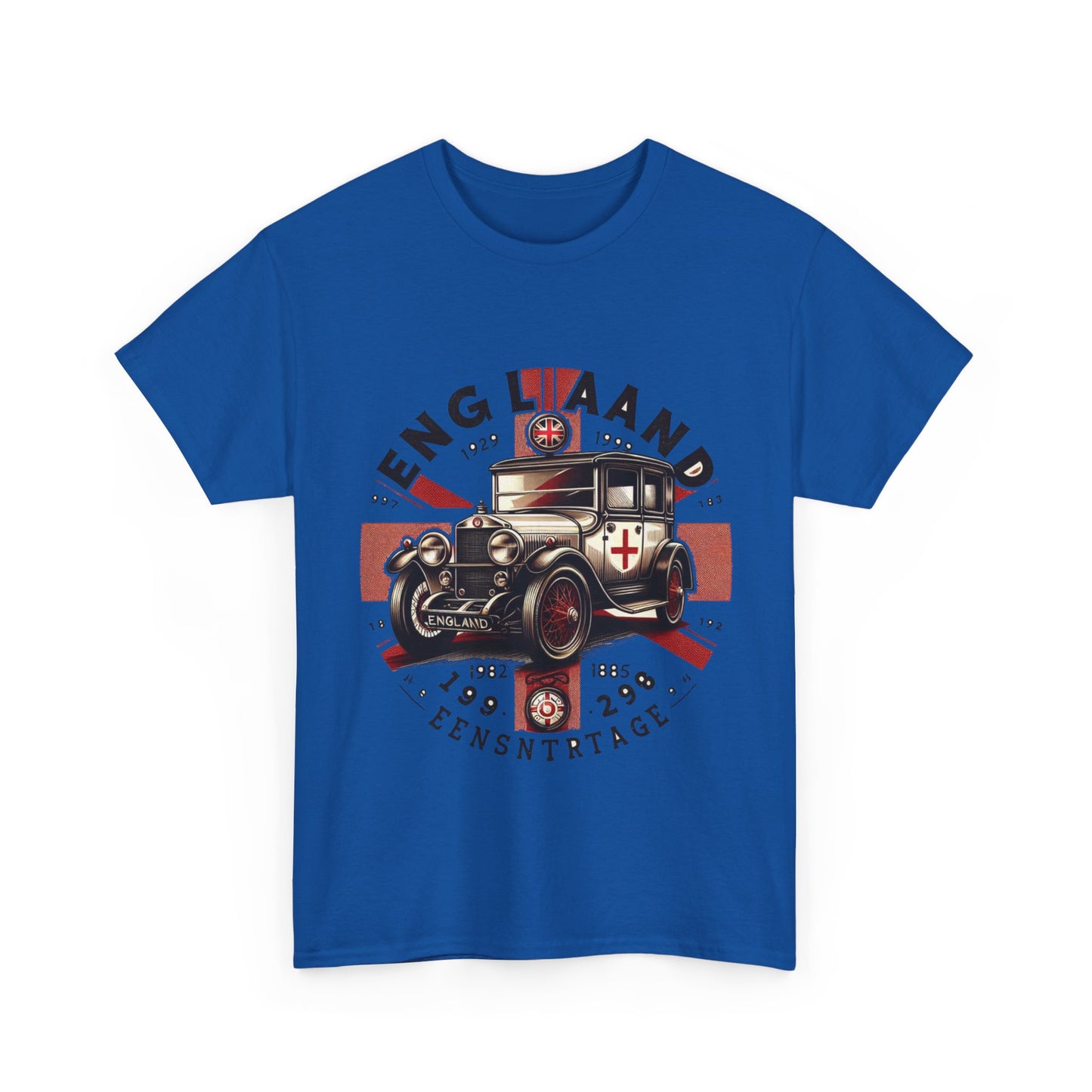 Flag Village UK Vintage Car Flag T-SHIRT Heavy Cotton Tee UK0024