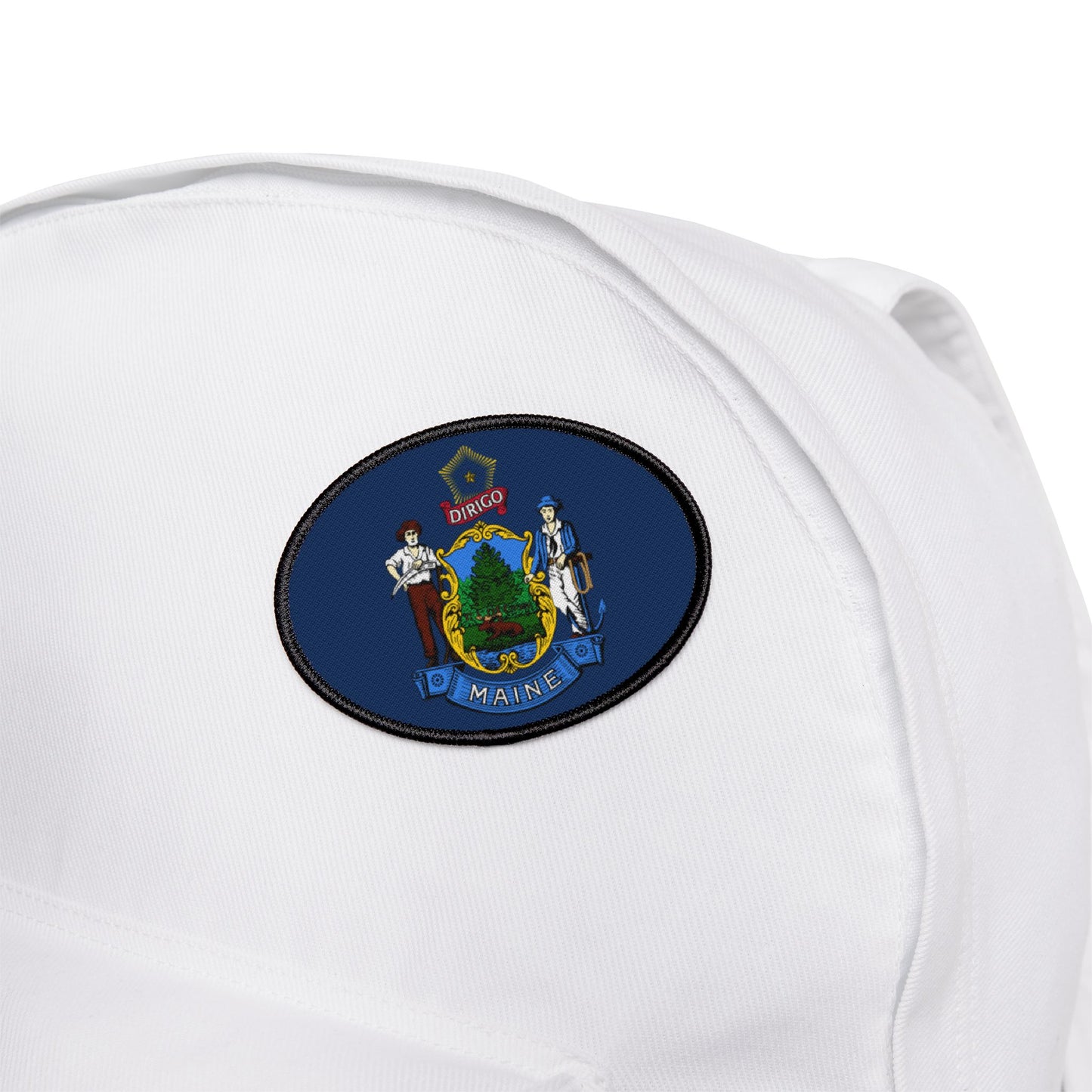 Flag Village Maine State Flag Embroidery Iron-On Patches