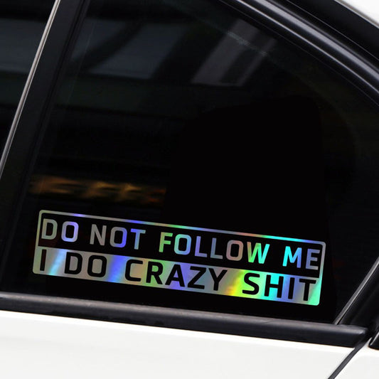 Flag Village Auto Tools Car Decoration Do Not Follow Me English Sticker