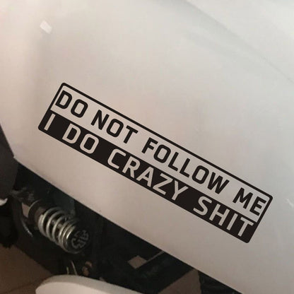Flag Village Auto Tools Car Decoration Do Not Follow Me English Sticker