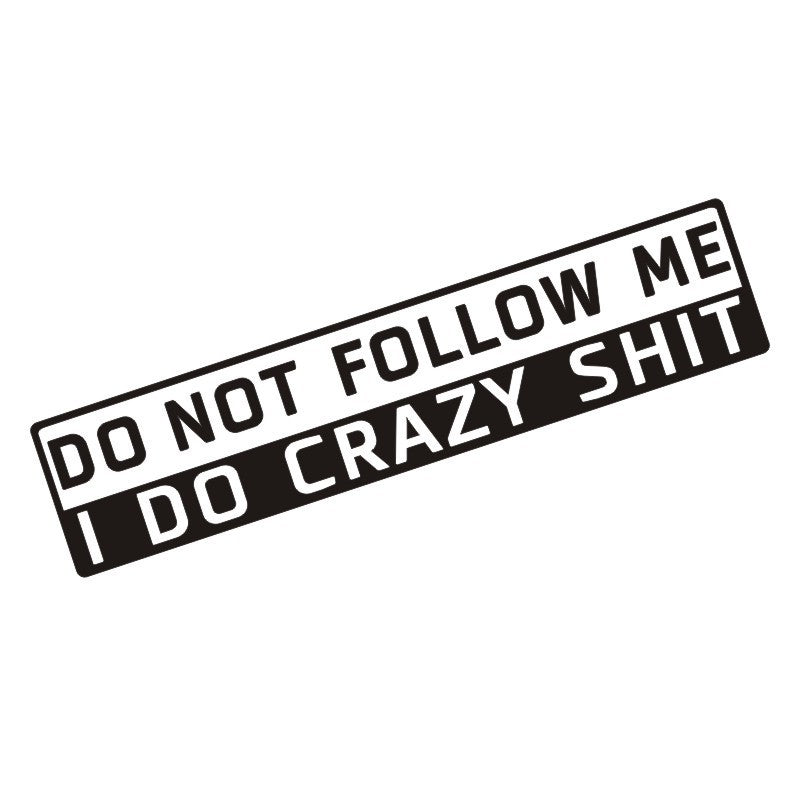Flag Village Auto Tools Car Decoration Do Not Follow Me English Sticker