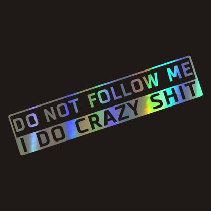 Flag Village Auto Tools Car Decoration Do Not Follow Me English Sticker