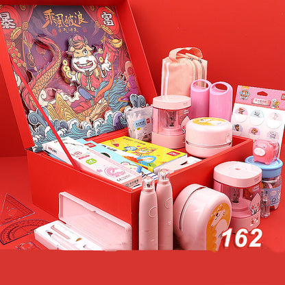 Flag Village Deli Learning Stationery Set Gift Box Learning Supplies Gift Bag