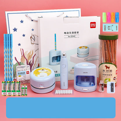 Flag Village Deli Learning Stationery Set Gift Box Learning Supplies Gift Bag