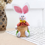 Flag Village Cute Bunny Basket Easter Eggs Candy Gift Box Storage Rabbit Bag Party Decoration Home Decoration Accessories Easter Decor