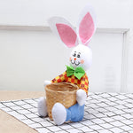 Flag Village Cute Bunny Basket Easter Eggs Candy Gift Box Storage Rabbit Bag Party Decoration Home Decoration Accessories Easter Decor