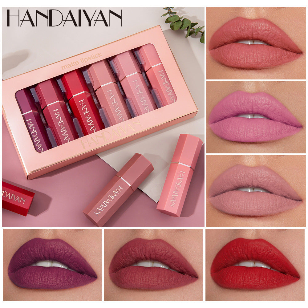Flag Village Matte Matte Lipstick Gift Box Set Non-stick Cup Lipstick Lipstick