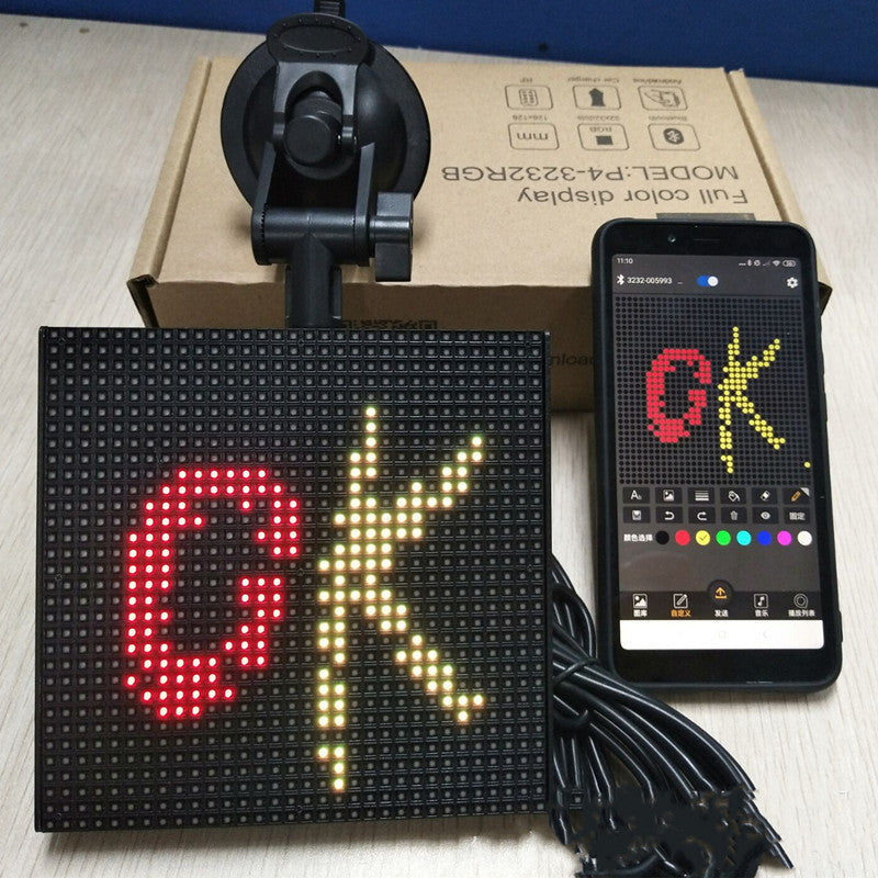 Flag Village Auto Tools Full-Color Bluetooth Emoticon Car Led Display
