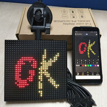 Flag Village Auto Tools Full-Color Bluetooth Emoticon Car Led Display