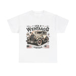 Flag Village USA Vintage Car Flag T-SHIRT Heavy Cotton Tee USA0017