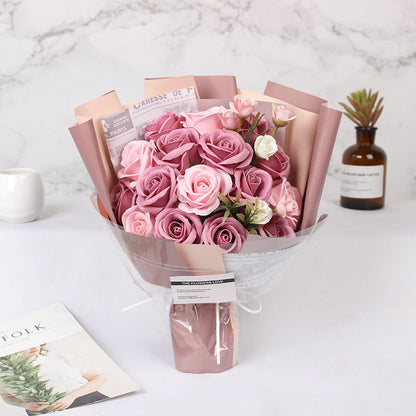 Flag Village Simulation Rose Flower Teacher Gift Box Birthday Gift