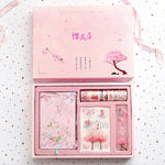 Flag Village Cute Creative Cherry Blossom Hand Ledger Gift Box Set