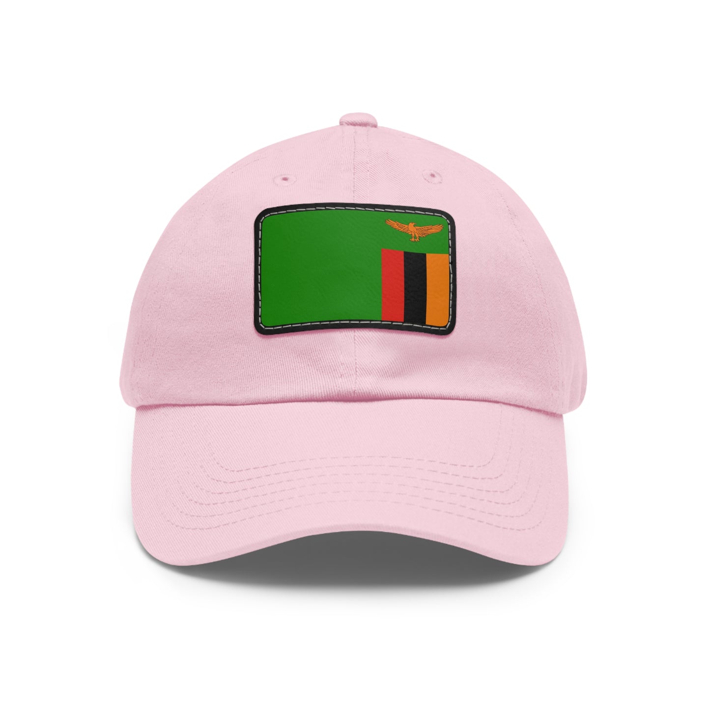 Flag Village Zambia Flag Hat Cap with Leather Patch