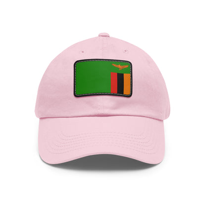 Flag Village Zambia Flag Hat Cap with Leather Patch