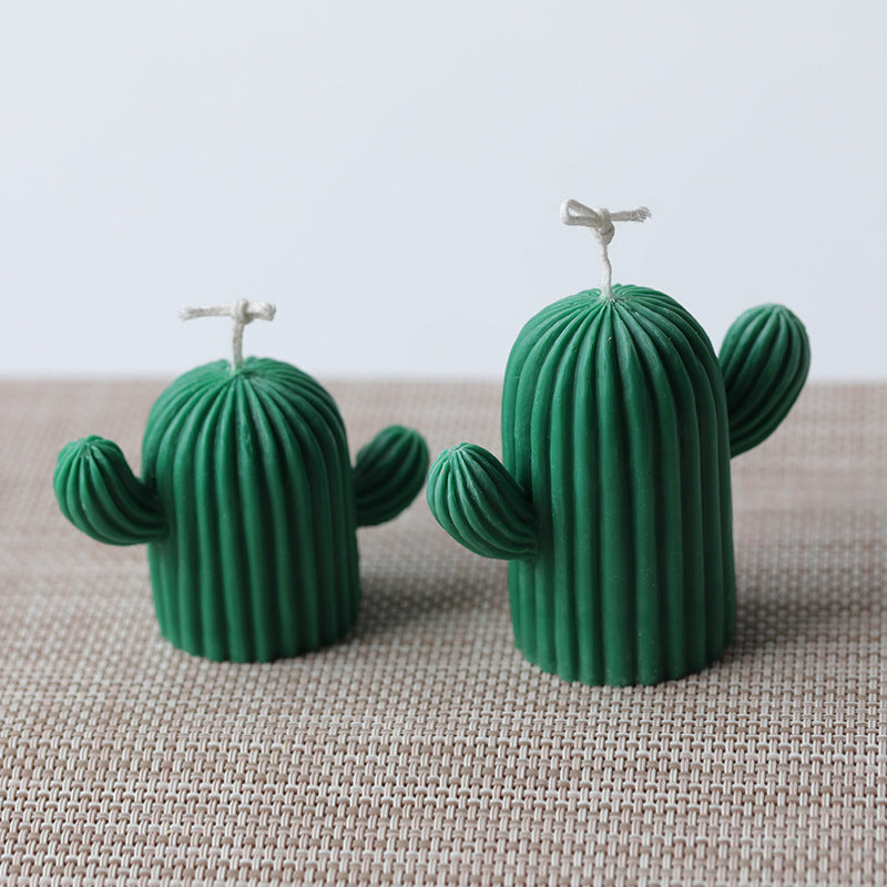 Flag Village Cactus Shape Candles Mould Silicone Candle Mold Aromatherapy Plaster Handmade Making Kit Soap Crafts Mold DIY Gifts Home Decor