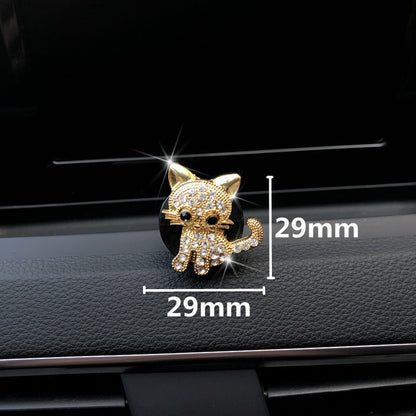 Flag Village Auto Tools Retro Cute Kitten Car Ornaments Accessories
