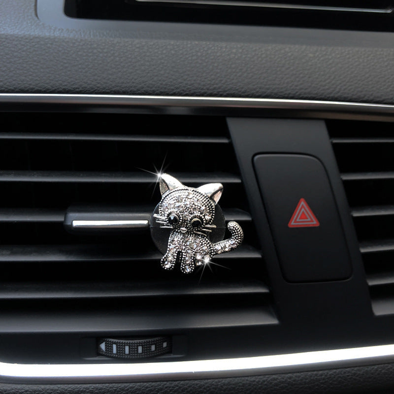 Flag Village Auto Tools Retro Cute Kitten Car Ornaments Accessories