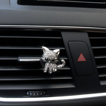 Flag Village Auto Tools Retro Cute Kitten Car Ornaments Accessories