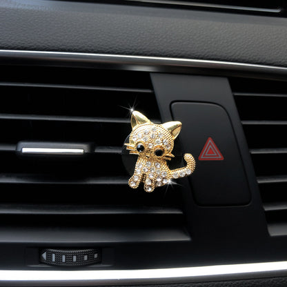 Flag Village Auto Tools Retro Cute Kitten Car Ornaments Accessories