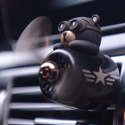 Flag Village Auto Tools Aviator Bears Car Air Outlet Aromatherapy Ornaments