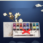 Flag Village Pen and Ink Gift Box Wooden Dip Pen Set