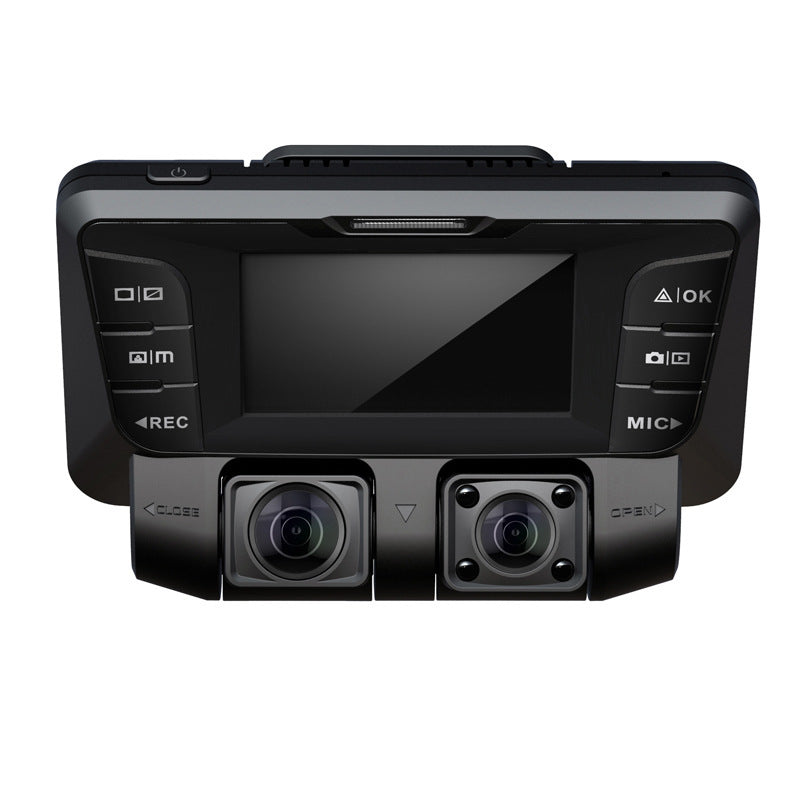 Flag Village Auto Tools Car Driving Recorder HD Night Vision Dual-Lens Panoramic View Driving Recorder