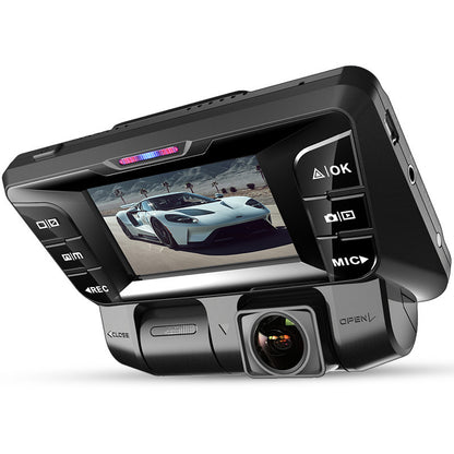 Flag Village Auto Tools Car Driving Recorder HD Night Vision Dual-Lens Panoramic View Driving Recorder