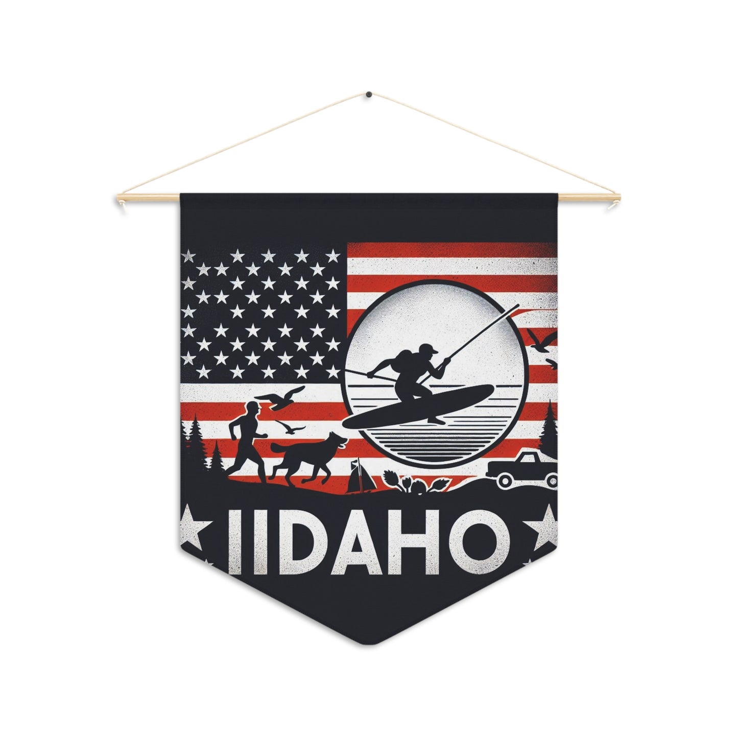 Flag Village Idaho State Flag Pennant Sporting Home Wall decoration ID0002