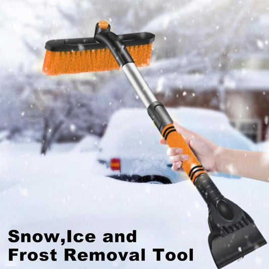 Flag Village Auto Tools Car Cleaning Brush Ice Scraper Detachable Snow Shovel Brush Dust Remove Brush Auto Windshield Extendable Snow Brush Foam Handle