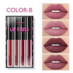 Flag Village Langmanni 4 Lip Gloss Long Lasting Matte Set Gift Box