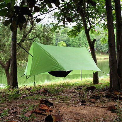 Flag Village Outdoor Canopy Camping Poleless Tent Hammock Awning Camping Mat Shelter Sunshade Protection
