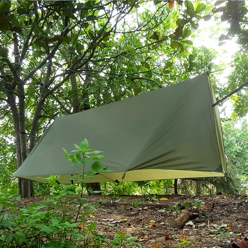 Flag Village Outdoor Canopy Camping Poleless Tent Hammock Awning Camping Mat Shelter Sunshade Protection