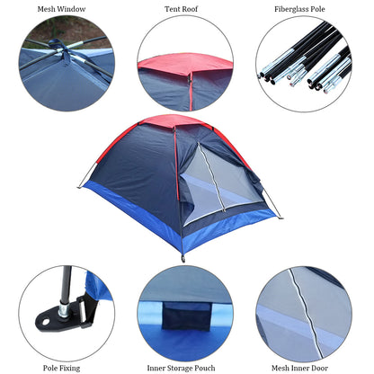 Flag Village Outdoor Double Single-Layer Couple Camping Tent
