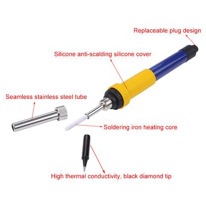 Flag Village Auto Tools DC 12V 60W Portable Electric Soldering Iron Auto Car Battery Solder Station Rework Welding Repair Tools