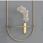 Flag Village 3D Metal Candle Holder Geometric Round Candlestick Wall Mounted Crafts Wedding Table Home Deco Party Festival Decoration Gifts