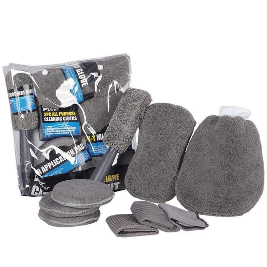Flag Village Auto Tools Car Wash Cleaning Nine-Piece Set Multifunctional Household Car Cleaning Gift Set