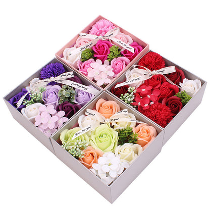 Flag Village Teacher's Day Gift Creative Gift Soap Flower Gift Box Girlfriends Birthday Gift Simulation Rose Soap Flower For Teacher