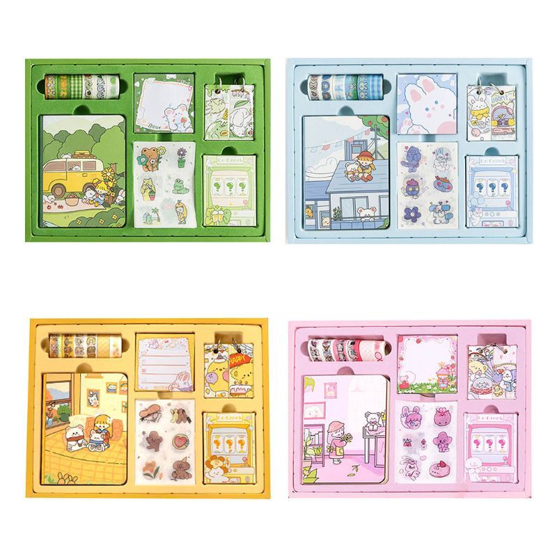 Flag Village Rainbow Candy Hand Account Gift Box Stationery Set Blind Box