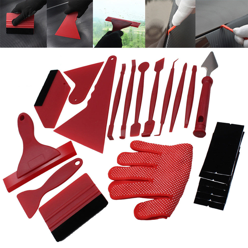 Flag Village Auto Tools 21 Sets Of Car Filming Tools, Color-Changing Film, And Beautiful Seam Scraper, Advertising Film Remover, Scraper Tool