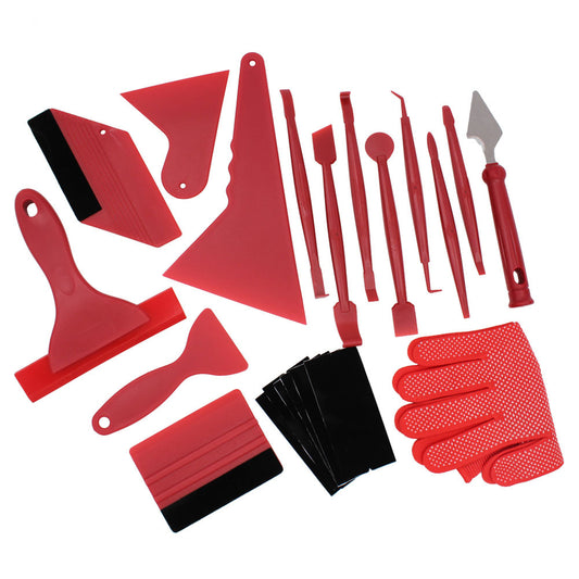 Flag Village Auto Tools 21 Sets Of Car Filming Tools, Color-Changing Film, And Beautiful Seam Scraper, Advertising Film Remover, Scraper Tool