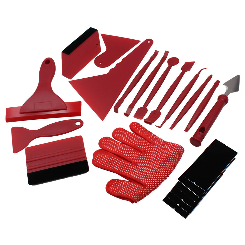 Flag Village Auto Tools 21 Sets Of Car Filming Tools, Color-Changing Film, And Beautiful Seam Scraper, Advertising Film Remover, Scraper Tool