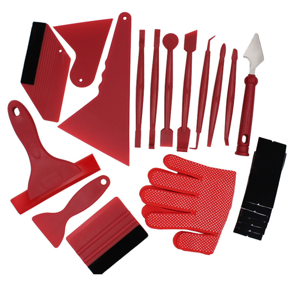 Flag Village Auto Tools 21 Sets Of Car Filming Tools, Color-Changing Film, And Beautiful Seam Scraper, Advertising Film Remover, Scraper Tool