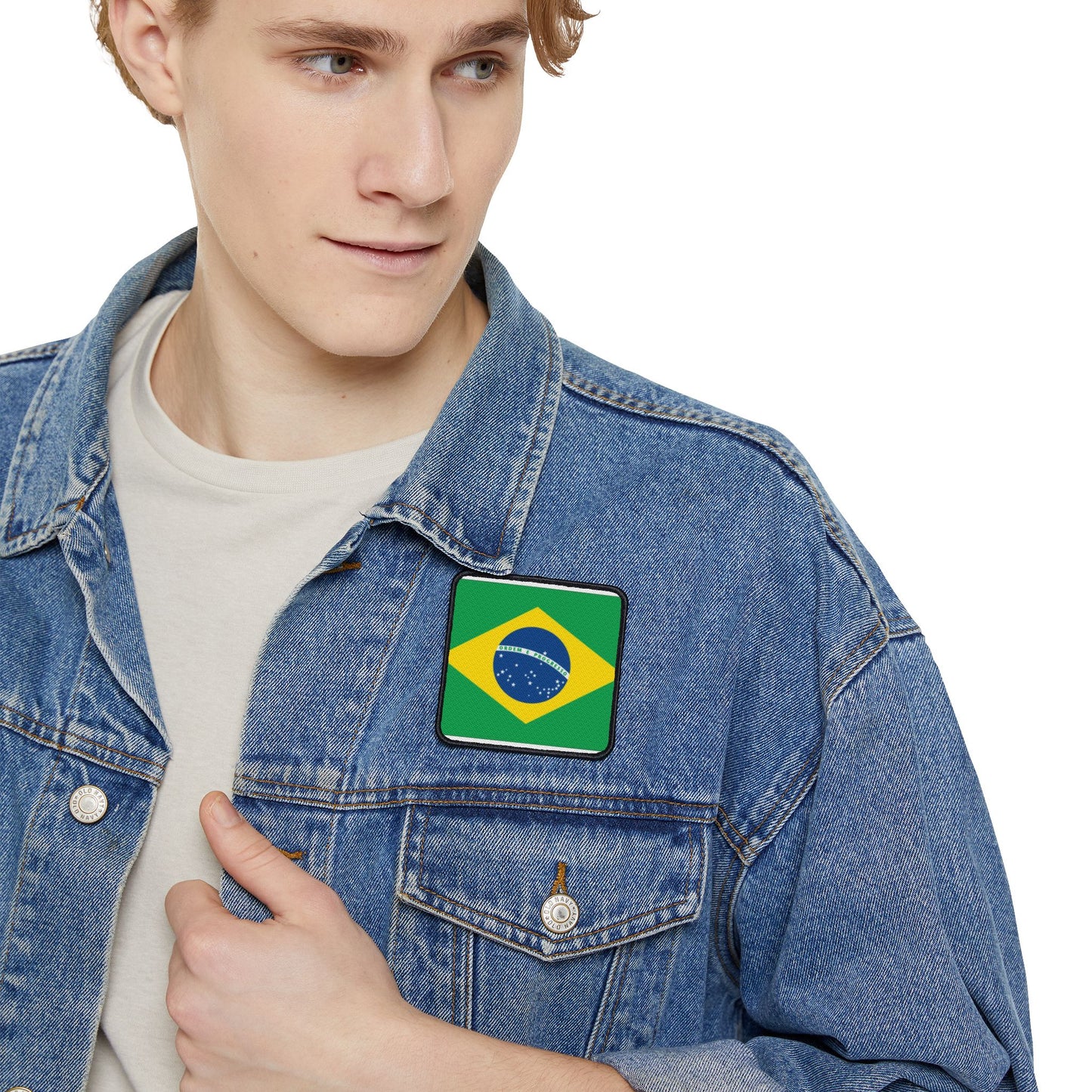 Flag Village Brazil Flag Embroidery Iron-On Patches