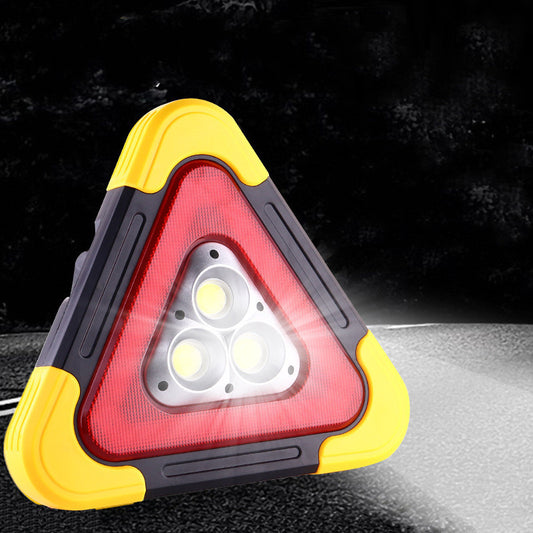Flag Village Auto Tools Compatible with Apple, Car Tripod Warning Sign Car Triangle Sign Auto Luminous Car Tripod Parking Reflective Solar Light